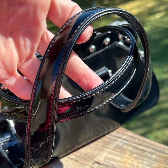 Beijo Glossy Black Satchel - Picture 6 of 9